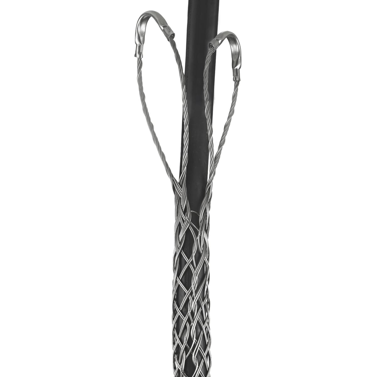 02407006 Heavy Duty Lace Closing Split Mesh Double Eye Double Weave Support Grip, 20150 lb Breaking Strength, 2.5 to 2.99 in Cable, Stainless Steel