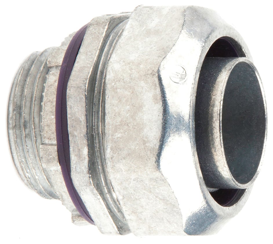 LT200 Straight Non-Insulated Liquid Tight Conduit Connector, 2 in Trade, Die Cast Zinc