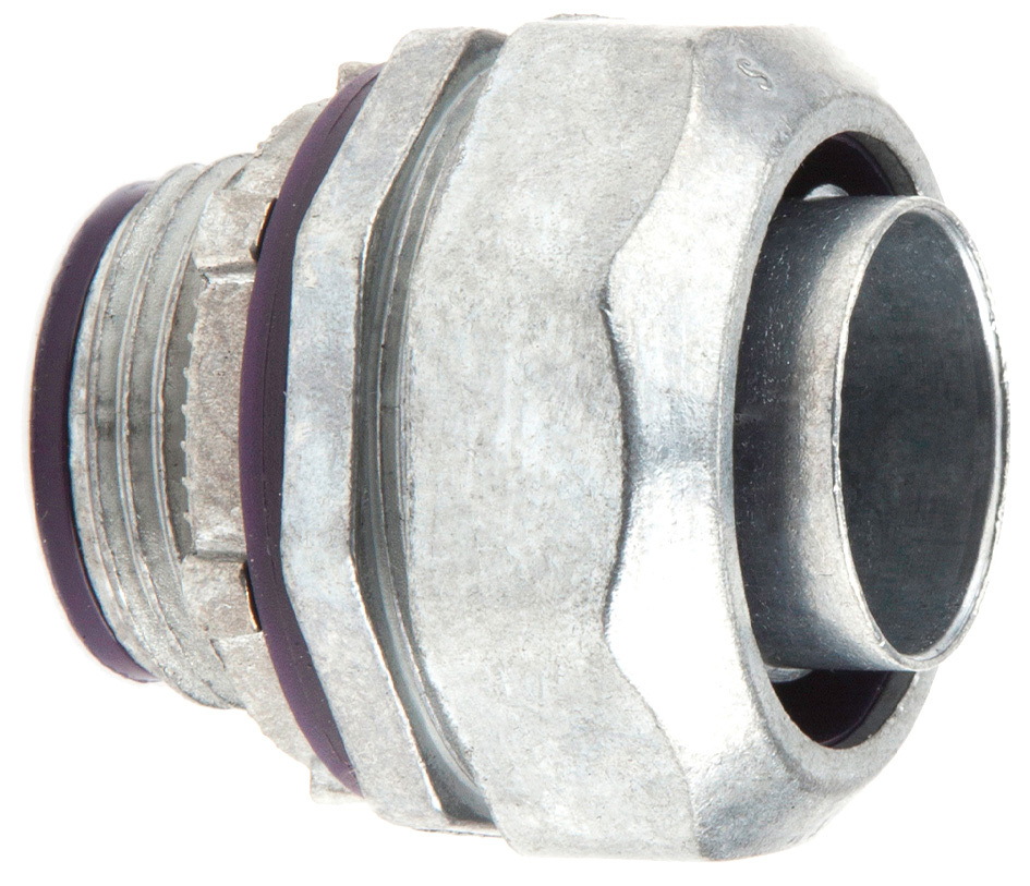 LT250I Insulated Straight Liquid Tight Conduit Connector, 2-1/2 in Trade, Die Cast Zinc