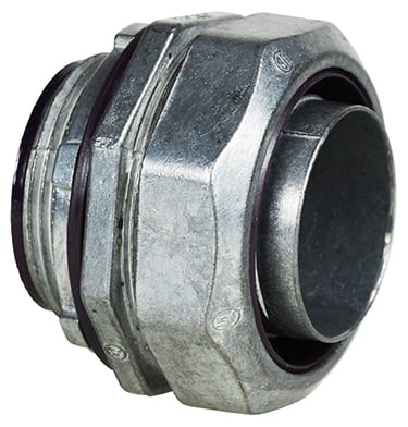 LT50I Insulated Straight Liquid Tight Conduit Connector, 1/2 in Trade, Die Cast Zinc