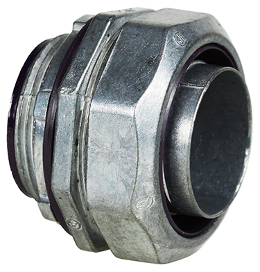 LT75I Insulated Straight Liquid Tight Conduit Connector, 3/4 in Trade, Die Cast Zinc