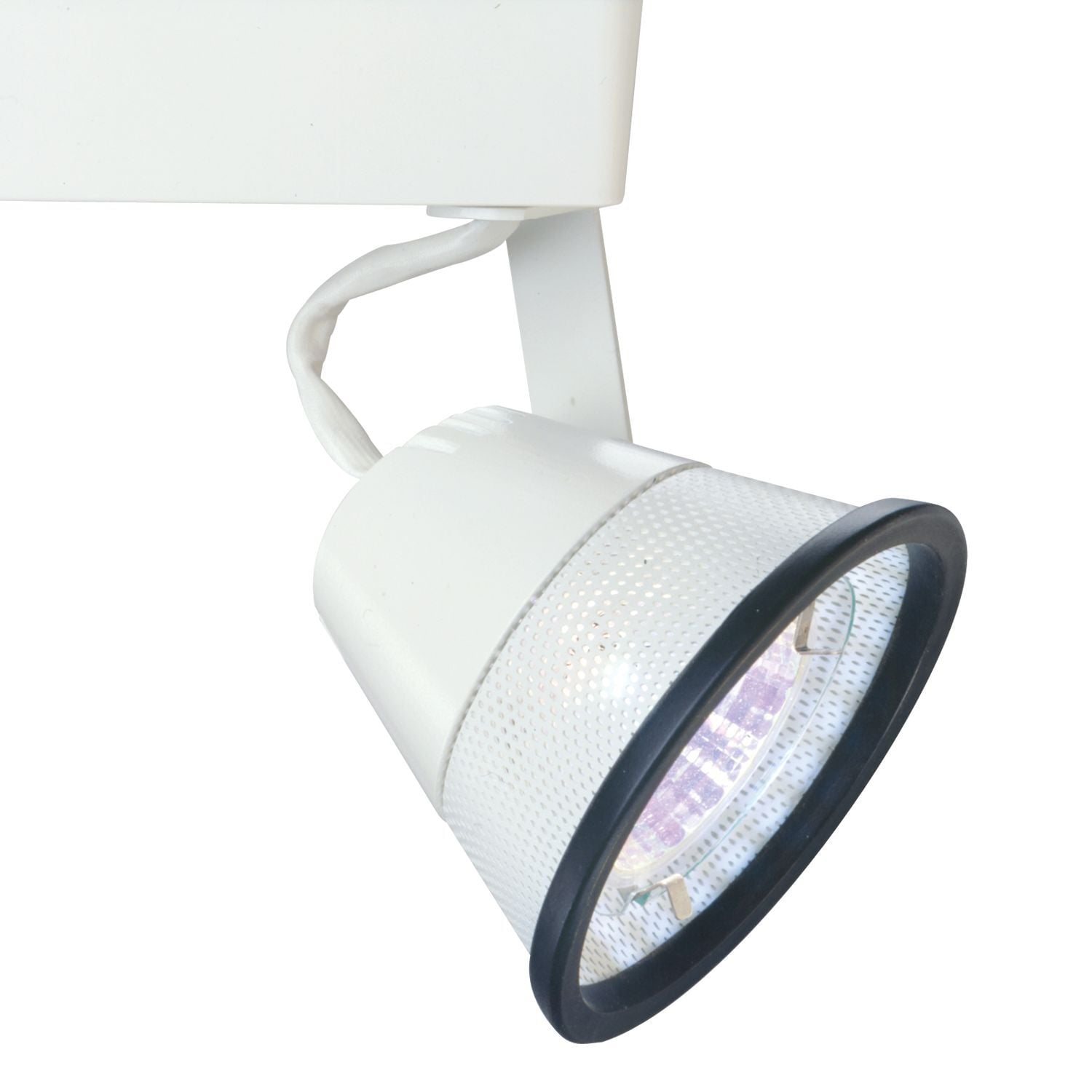 LZR402MB Halo Power-Trac Low Voltage Gimbal Ring Lampholder, Incandescent Lamp, 120 V AC, Perforated Bell Head, 7-15/16 in Max Extension