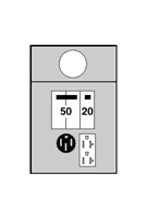 M055C010 Midwest GE Ring Metered Temporary Power Outlet, 120/240 V AC, 70 A, 1 Phase, 6 to 1/0 AWG Wire, NEMA 3R Enclosure