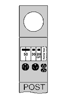 M075GP6 Midwest GE 1-Head Ring Metered Power Pedestal, 120/240 V AC, 100 A, 1 Phase , 6 AWG to 350 kcmil Wire, NEMA 3R Enclosure