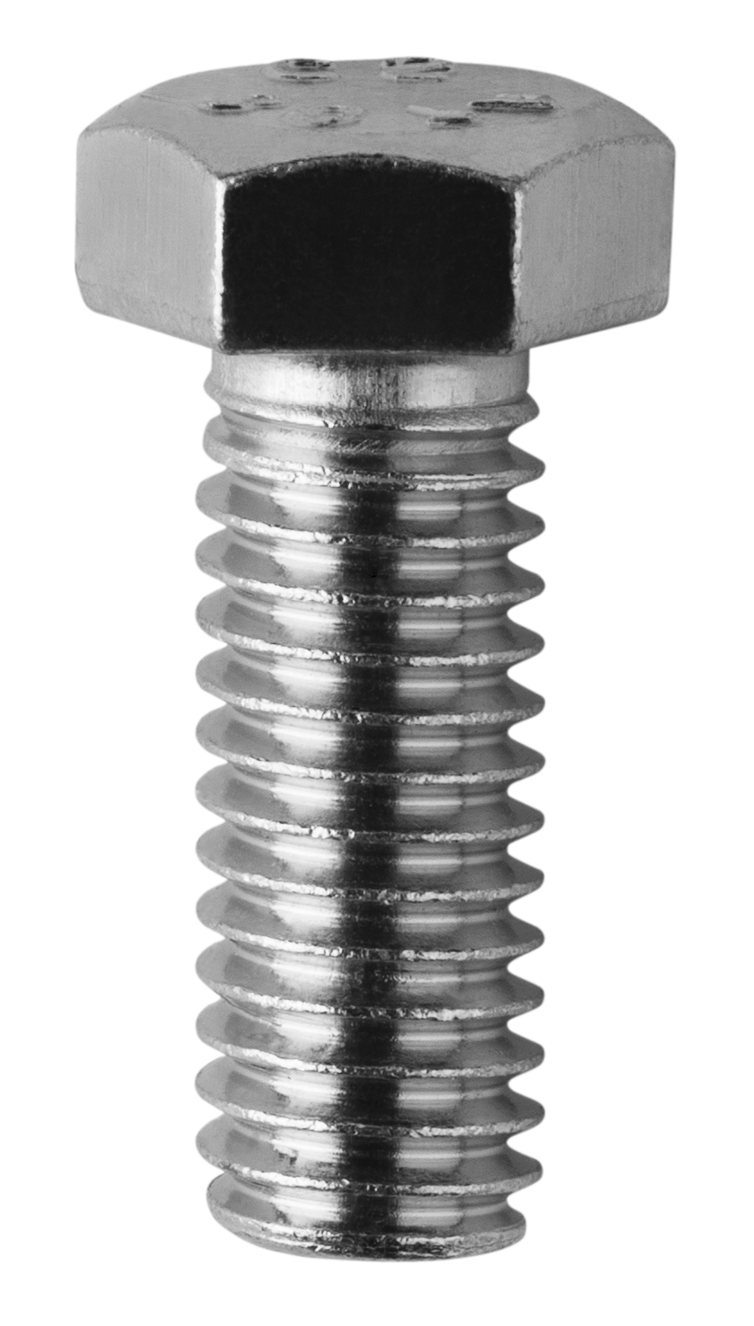 MB5161 Fully Threaded Tap Bolt, 5/16-18, 1 in L Under Head, 2 Grade, Low Carbon Steel, Zinc Plated