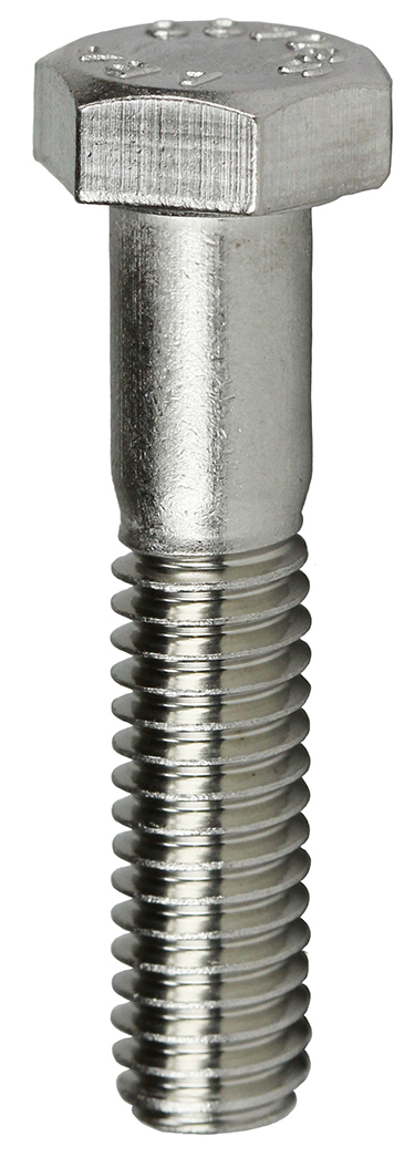 MBS121 Corrosion-Resistant Partial Thread Cap Screw, 1/2-13, 1 in L Under Head, 18-8 Grade, Stainless Steel