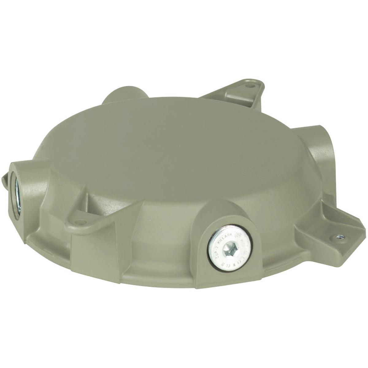MBX-2 Ceiling Mounting Bracket, For Use With MB and MBL Series Light, 3/4 in Hub, Copper Free Aluminum, Tan