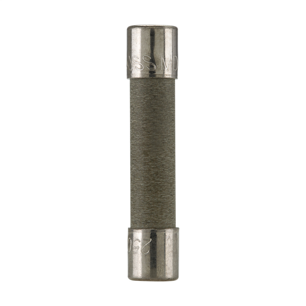 MDA-1 Electronic Small Dimension Time Delay Fuse With Nickel Plated Brass End Cap, 1 A, 250 V AC, 35 A/10 kA Interrupt, Cylindrical Body