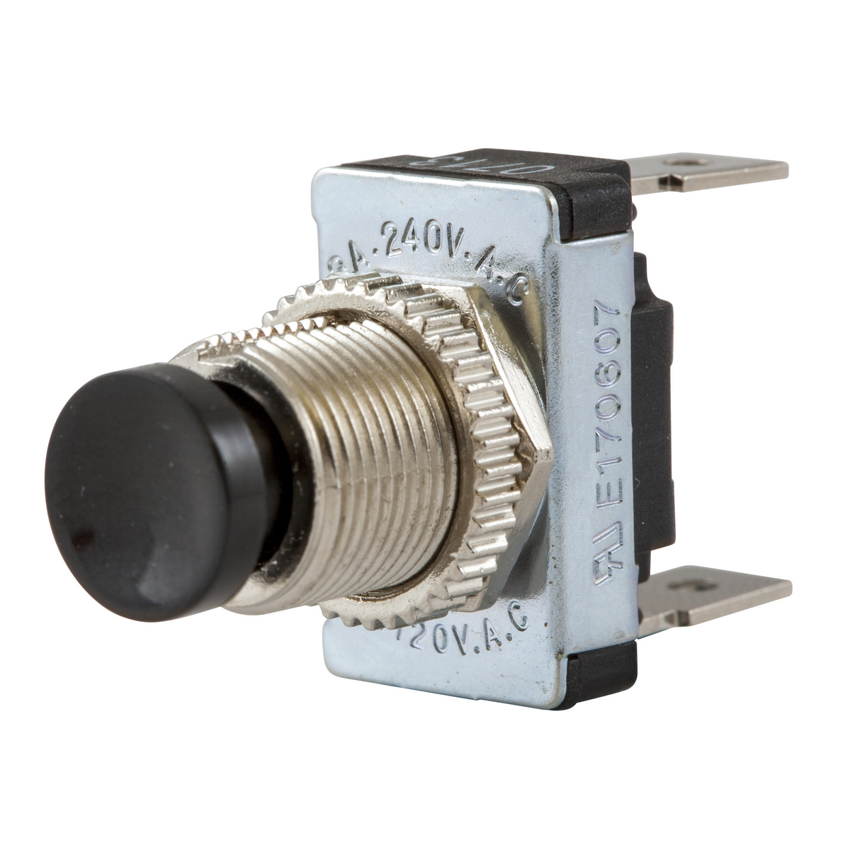 MH11 MH Series Marine Grade Reduced Standard Pushbutton Switch, 12 V DC, 2-Position Contact