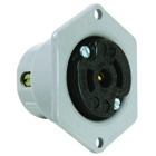Midget Lock Flanged Outlet 2pole 3wire 15amp 125volts