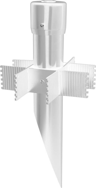 MP19W Mighty Post With Photocell and Ladder Rest, 3-1/4 in Dia x 19 in H, In-Ground Mount, PVC