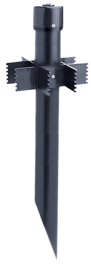 MP25B Mounting Post, 3-1/4 in Dia x 25 in H, PVC