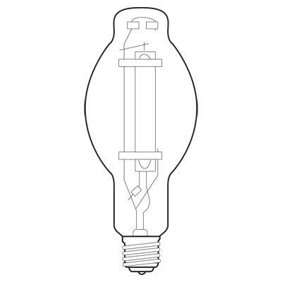 MVR1000/U/BT37 High Intensity DischarGE Lamps Metal Halide Lamp, 1000 W, E39 HID Lamp, BT37 Shape, 115000 Lumens
