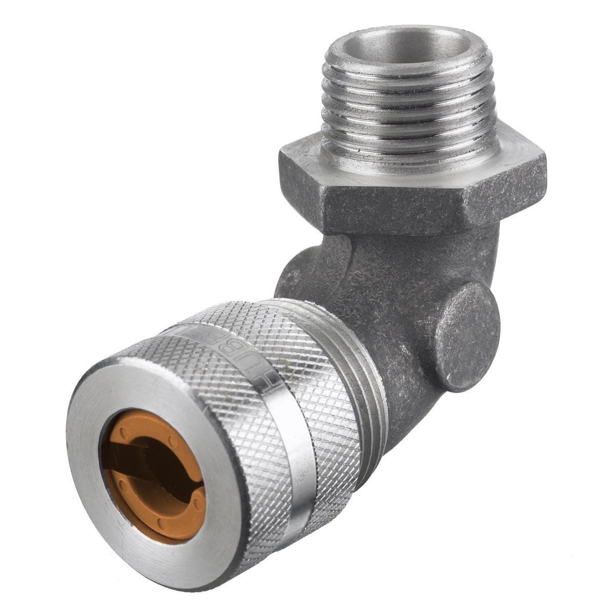NHC1020 90 deg Form 2 Standard Cord Connector, 1/2 in MNPT Trade, 1 Conductor, 0.13 to 0 .19 in Cable Openings, Aluminum, Machined