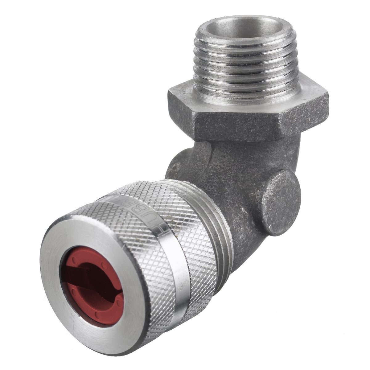 NHC1021 90 deg Form 2 Standard Cord Connector, 1/2 in MNPT Trade, 1 Conductor, 0.19 to 0.25 in Cable Openings, Aluminum, Machined