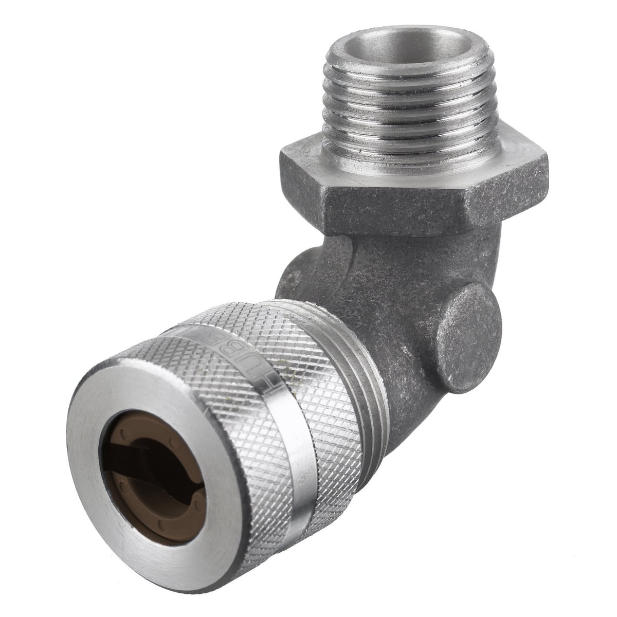 NHC1036 90 deg Form 3 Standard Cord Connector, 3/4 in MNPT Trade, 1 Conductor, 0.5 to 0.63 in Cable Openings, Aluminum, Machined