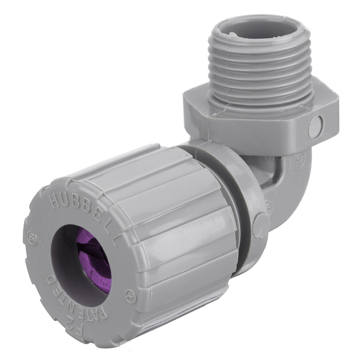 NHC1042CR 90 deg Form 4 Standard Cord Connector, 1 in MNPT Trade, 1 Conductor, 0.75 to 0.88 in Cable Openings, Nylon, Smooth