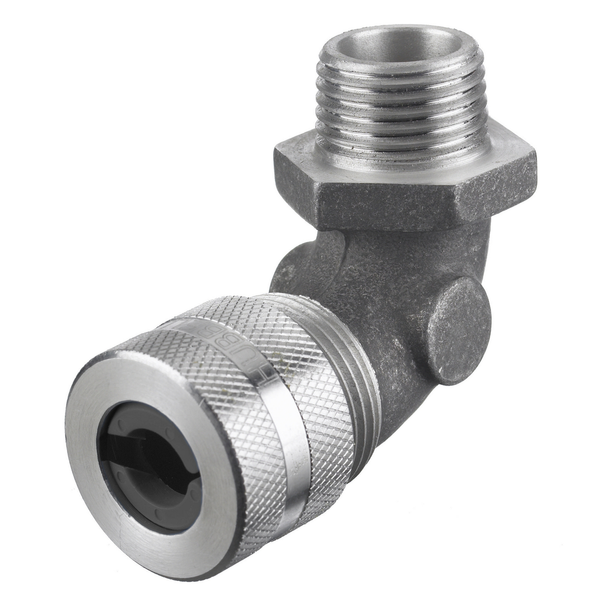 NHC1043 NHC 90 deg Form 4 Standard Cord Connector, 1 in MNPT Trade, (1) Conductors, 0.88 to 1 in Cable Openings, Aluminum, Machined