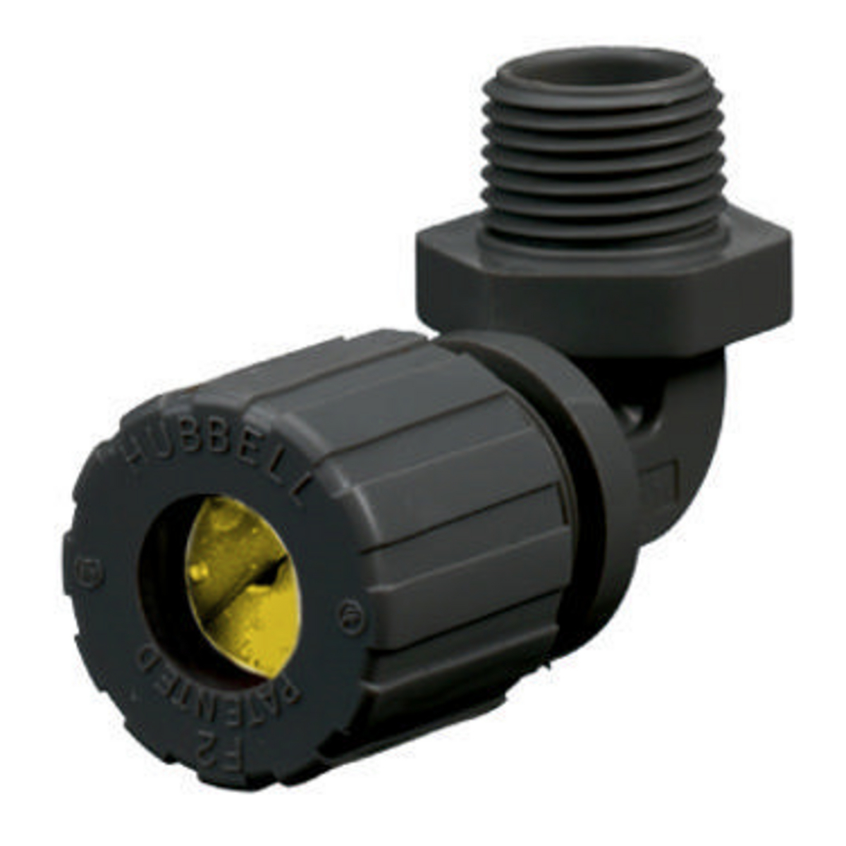 NHC2041CR NHC 90 deg Form 4 Standard Cord Connector, 3/4 in NPT Trade, (1) Conductors, 0.63 to 0.75 in Cable Openings, Nylon, Smooth