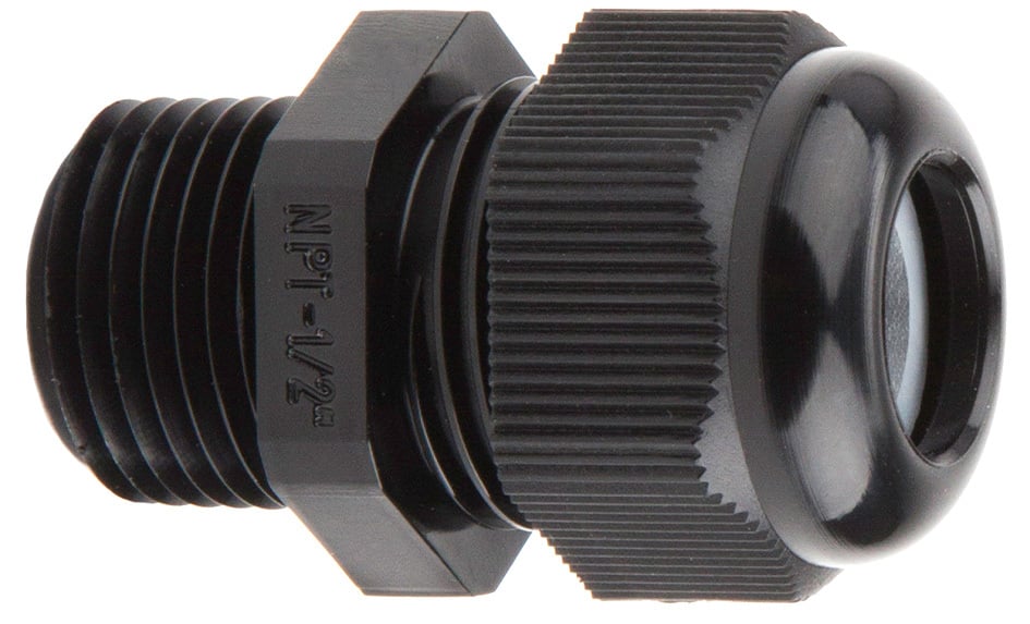 NSR34L Strain Relief Electrical Connector, 3/4 in Trade, 0.551 to 0.709 in Cable Openings, Nylon