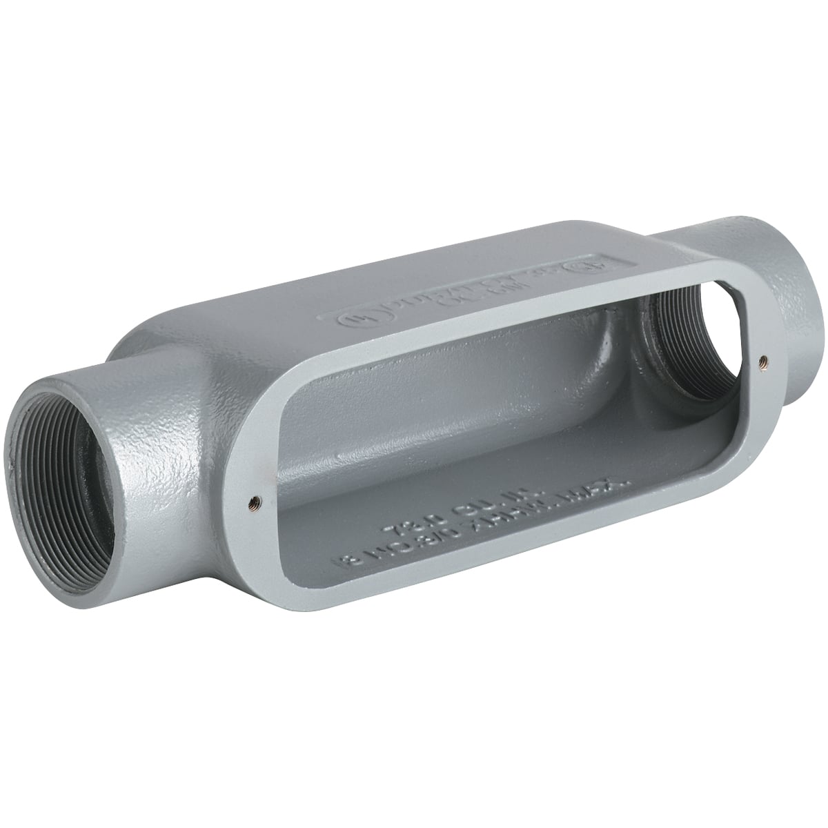 OC-9M O Series Type-C Conduit Body, 3-1/2 in Hub, 290 cu-in Capacity, Malleable Iron, Tri-Coated