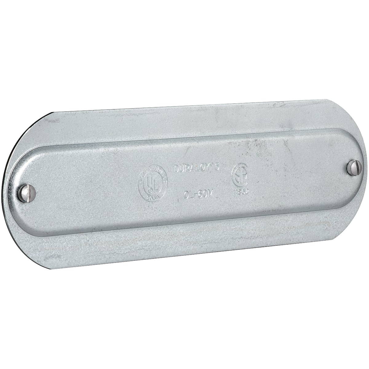OL-60 DURALOY 5 Stamped Conduit Body Cover, 2 in Hub, For Use With O Series/Duraloy 5 Fitting, Aluminum, Natural