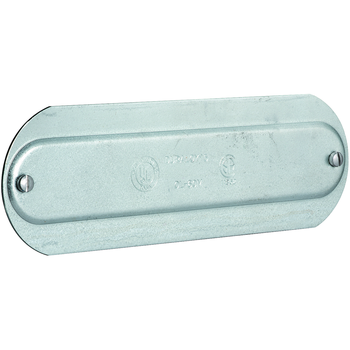 OL-900 Stamped Conduit Body Cover, 3-1/2 to 4 in Hub, For Use With O Series/Duraloy 5 Fitting, Aluminum, Natural