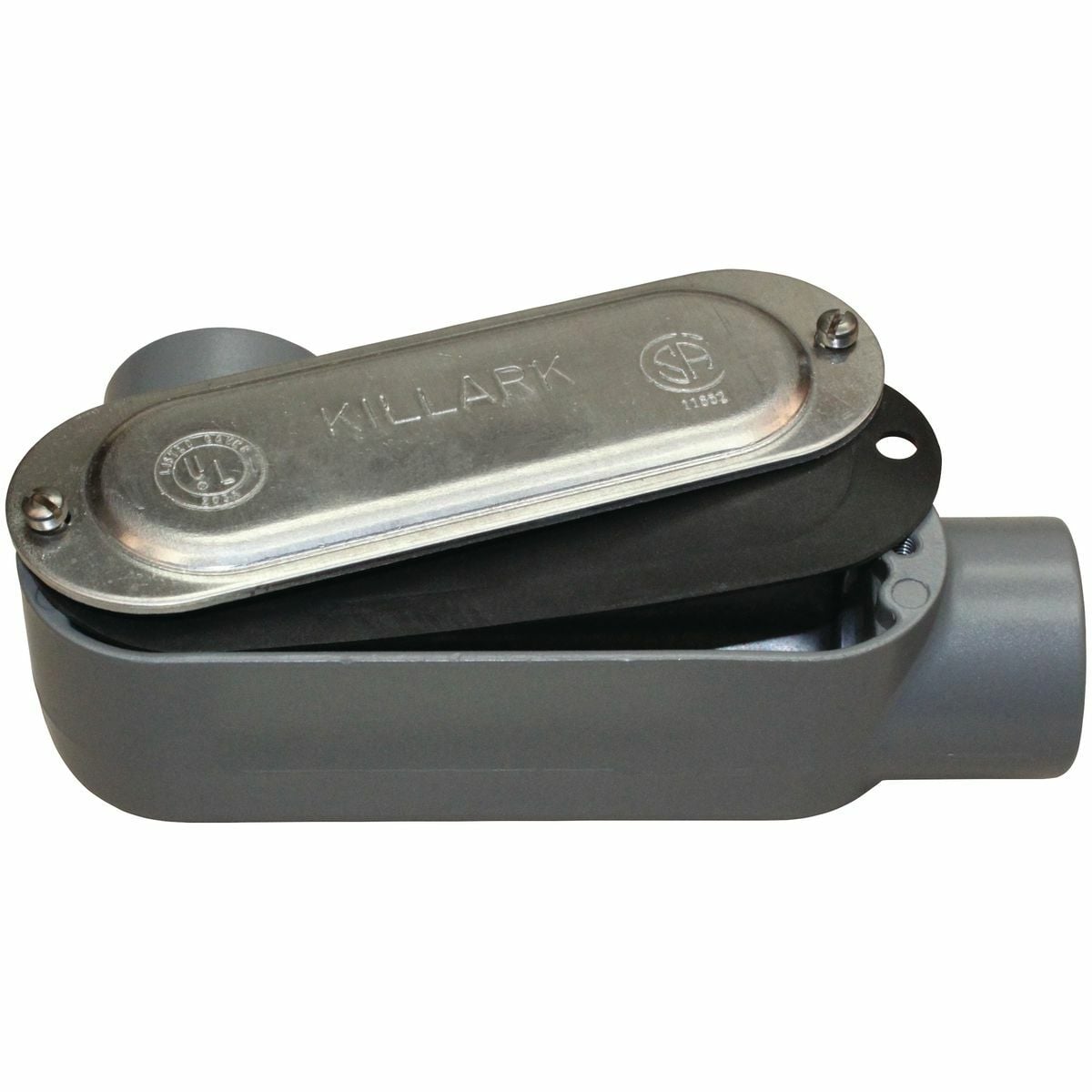 OLL-1CG-S O Series Type LL Conduit Body, 1/2 in Hub, 4 cu-in Capacity, Copper Free Aluminum, Electrostatic Powder Coated