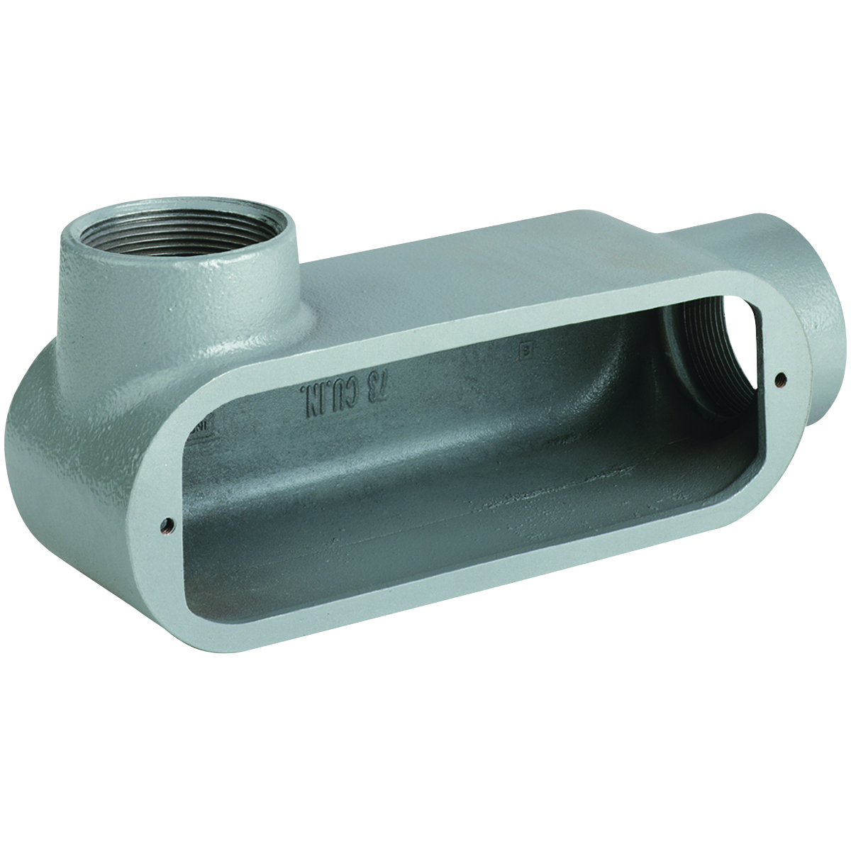 OLL-6 O Series Type LL Conduit Body, 2 in Hub, Form 5 Form, 70 cu-in Capacity, Aluminum, Powder Coated