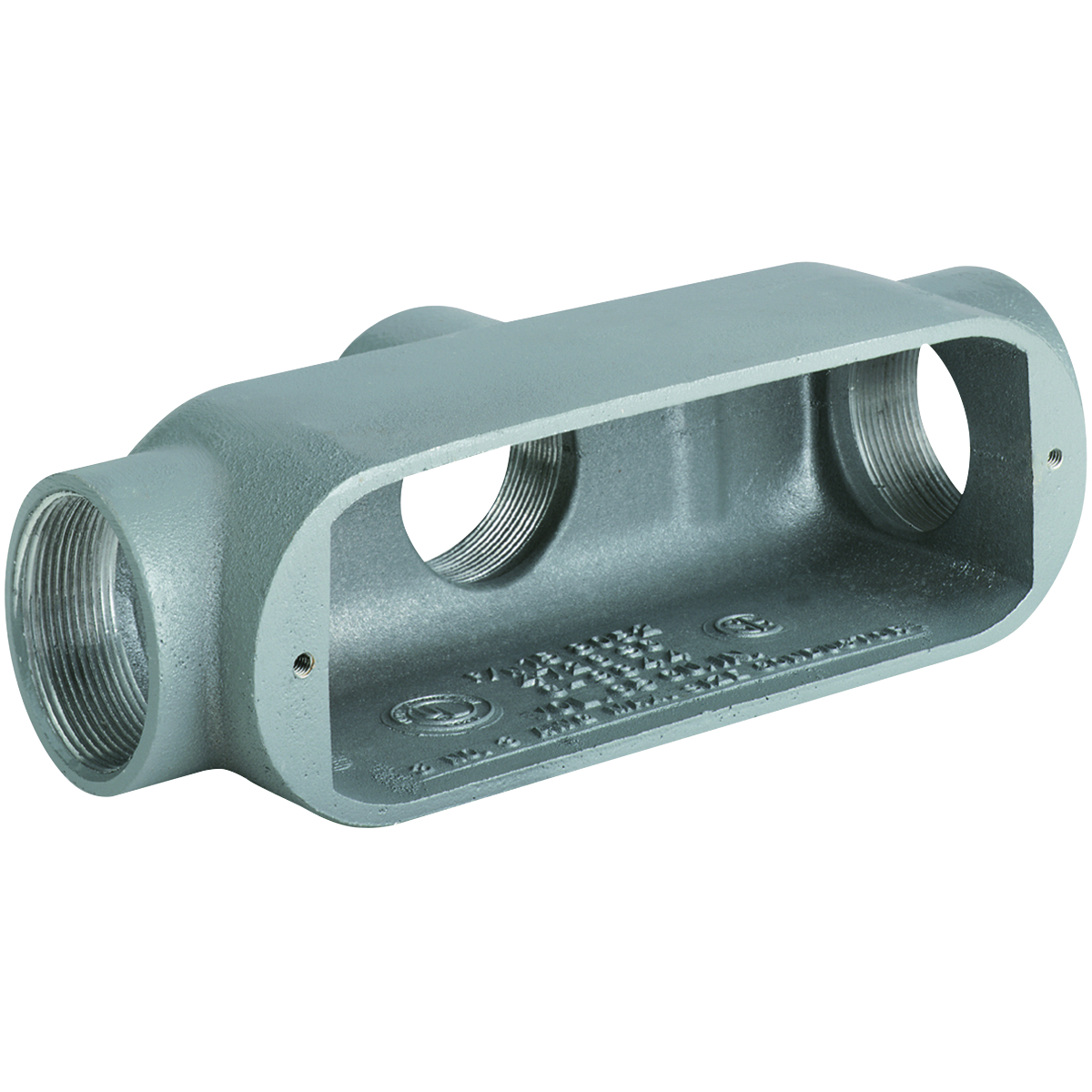 OTB-1M O Series Type TB Conduit Body, 1/2 in Hub, 4 cu-in Capacity, Malleable Iron, Tri-Coated