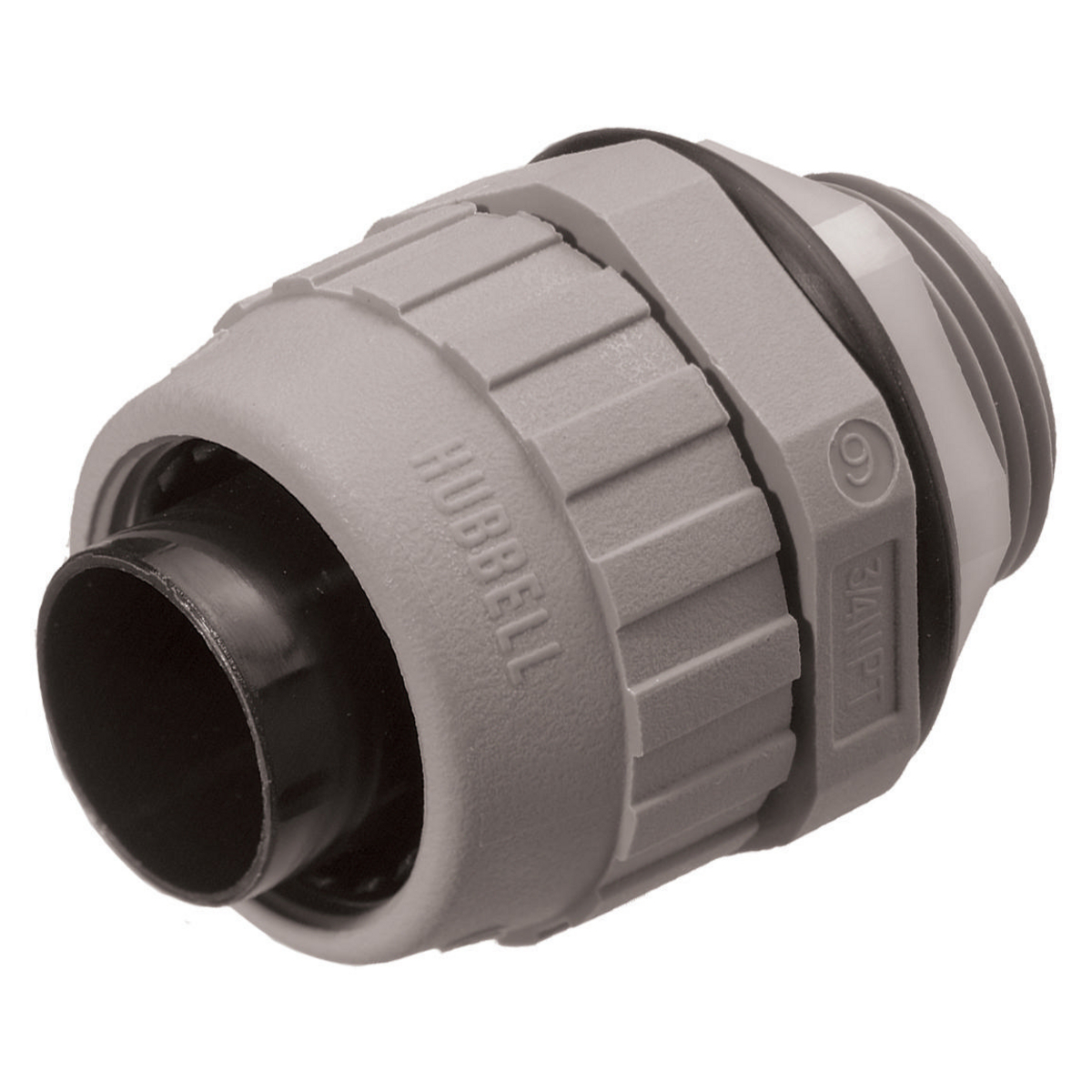 P050NGYA Non-Metallic Straight Male Standard Liquidtight Connector, 1/2 in Trade, Nylon, Smooth