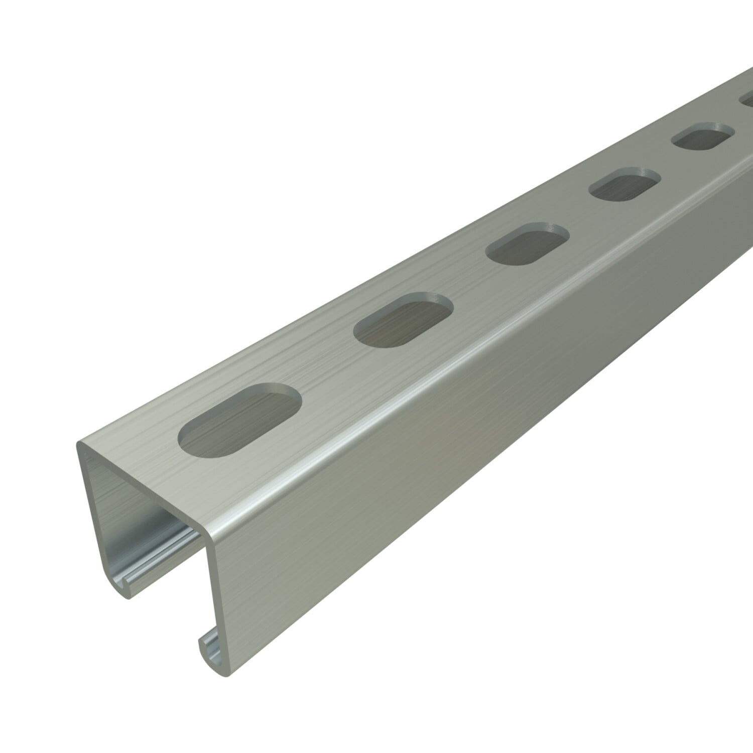 P1000T-10HG Deep Slotted Strut Channel, 10 ft x 1-5/8 inch x 1-5/8 inch, Hot-dipped Galvanized Steel, 12 Gauge