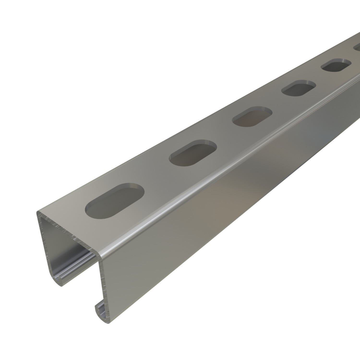 P1000T-10PG Deep Slotted Strut Channel, 10 ft x 1-5/8 inch x 1-5/8 inch, Pre-galvanized Steel, 12 Gauge