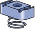 P1007-EG Channel Spring Nut, For Use With P1000, P1100, P2000, P3000 Series 1-5/8 in Channel, 5/16-18 Thread, Steel
