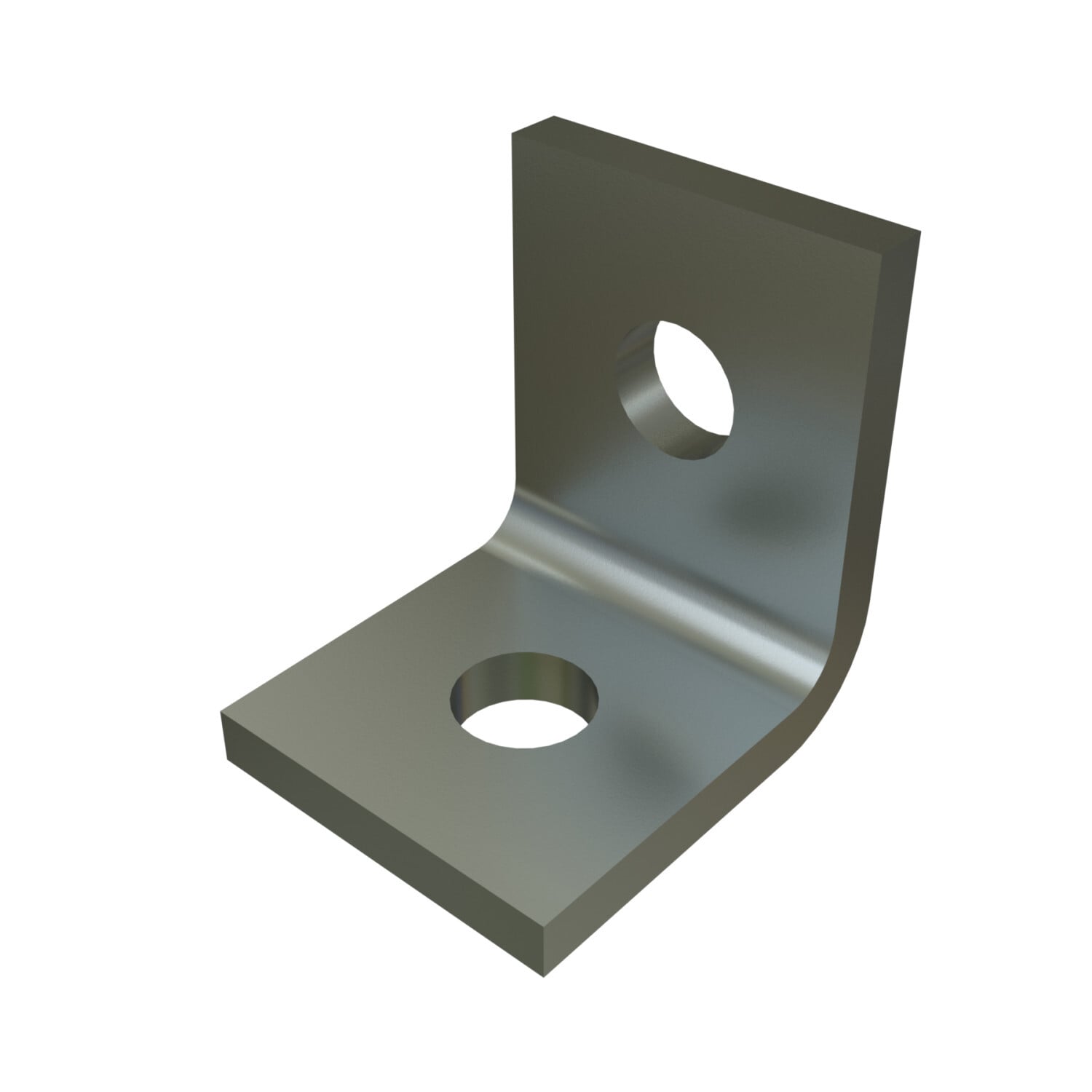 P1026-EG 90 deg Angle Fitting, 2 Holes, 2 in L x 1-5/8 in W x 0.22 to 0.25 in THK, 33 Stainless Steel