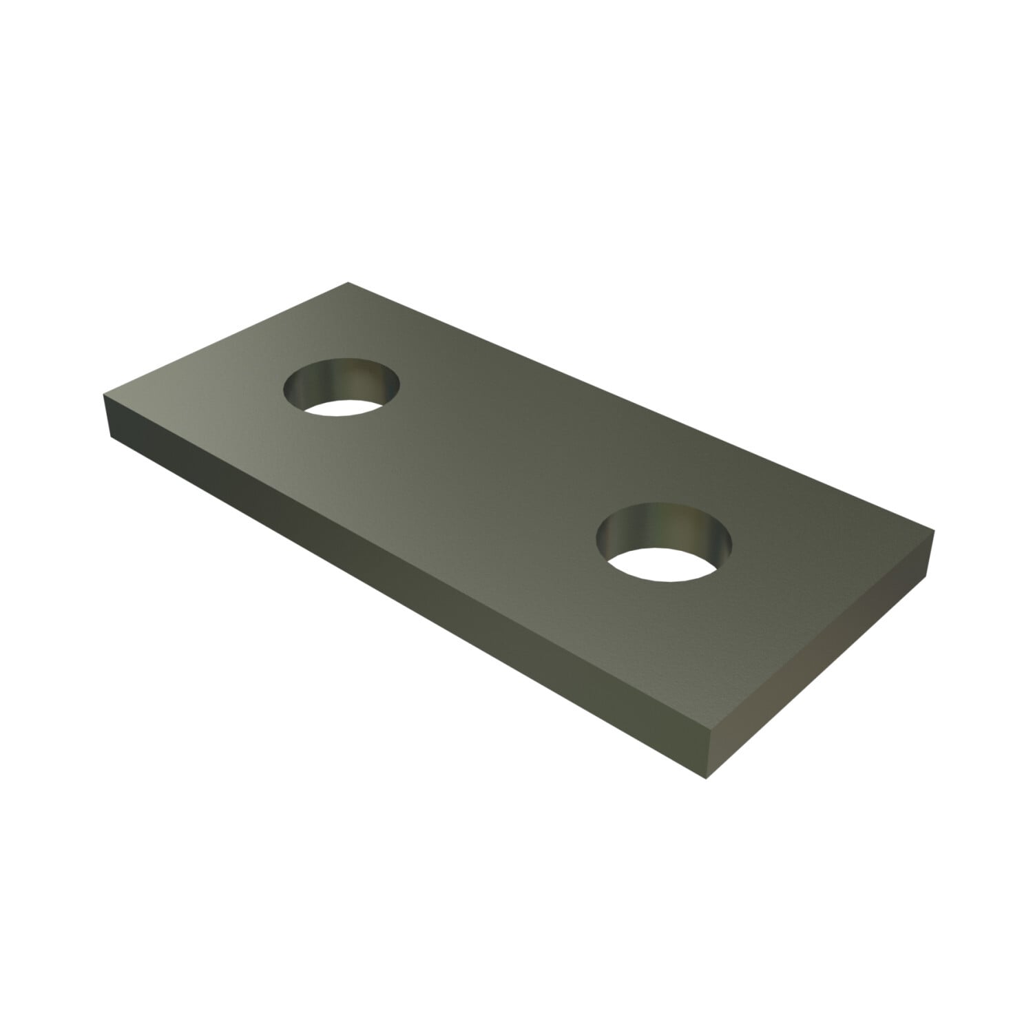 P1065-EG Flat Plate Fitting, 2 Holes, 3-1/2 in L x 1-5/8 in W x 0.22 to 0.25 in THK, HRPO Steel