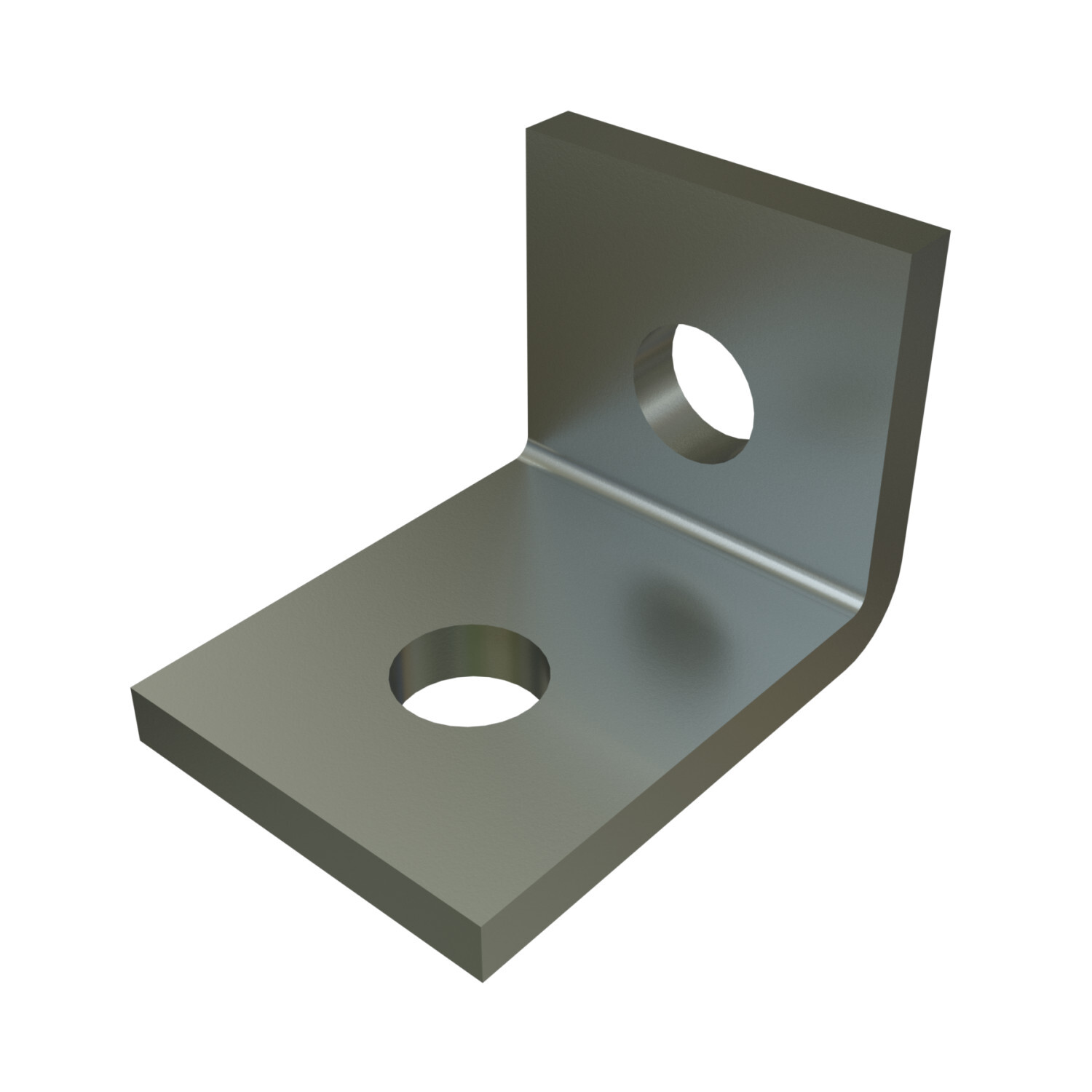 P1068-EG 90 deg Fitting Angle, 2 Holes, 1-5/8 in L x 2-1/4 in W x 1/4 in THK, Steel