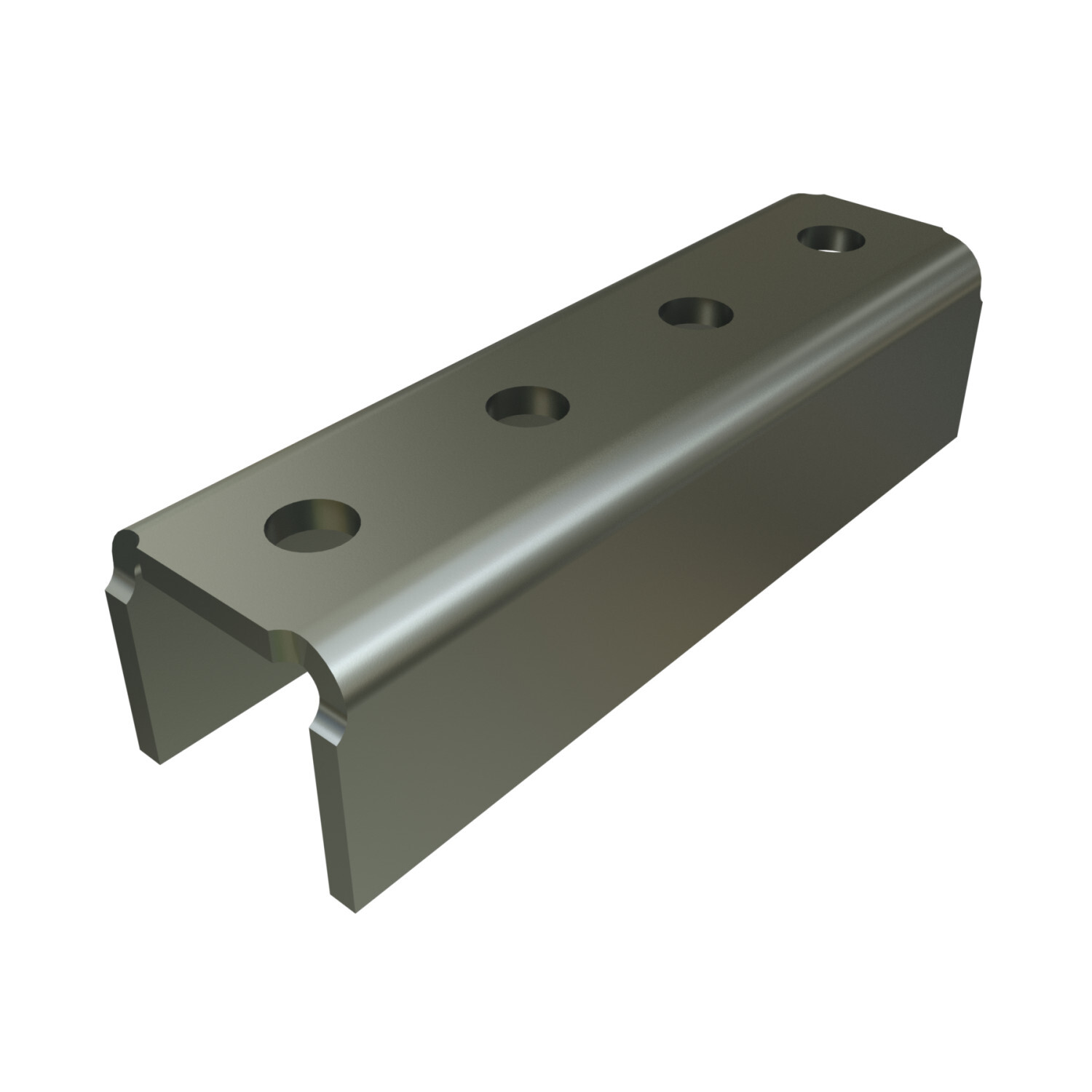 P1377-EG Channel U-Shaped Fitting, 4 Holes, 7-1/4 in L x 1-5/8 in W, For Use With P1000, P1100 and P2000 Channels, HRPO Steel
