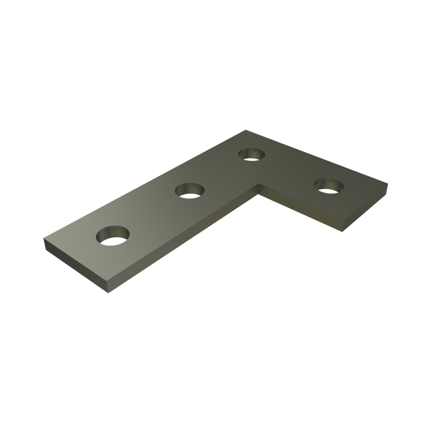 P1380A-EG Channel Flat Plate Fitting, 4 Holes, 5-3/8 in L x 1-5/8 in W x 1/4 in THK, HRPO Steel