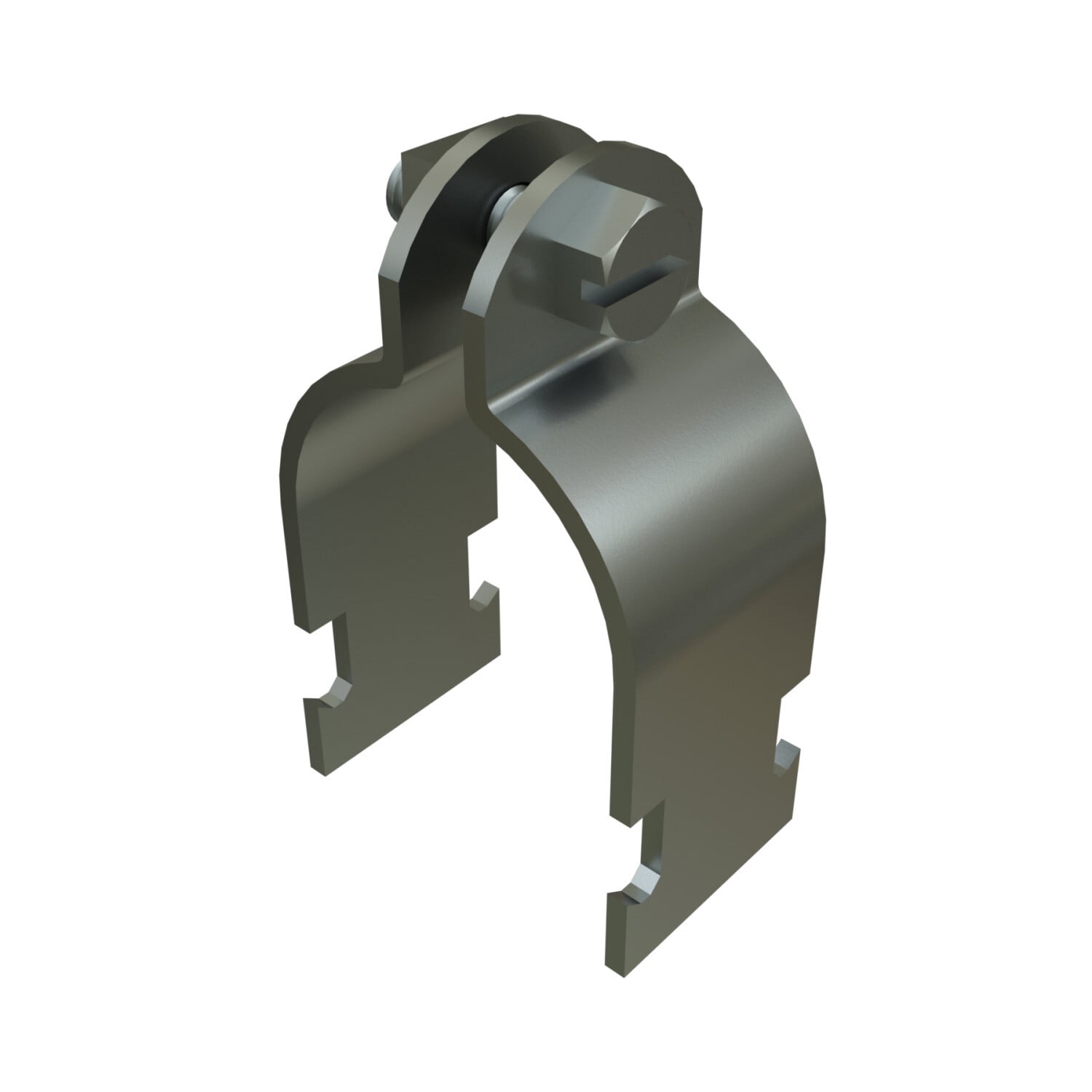 P1427-EG 2-Piece Pipe Clamp, 3/4 in Conduit, 400 lb Load, 0.922 in OD, Steel