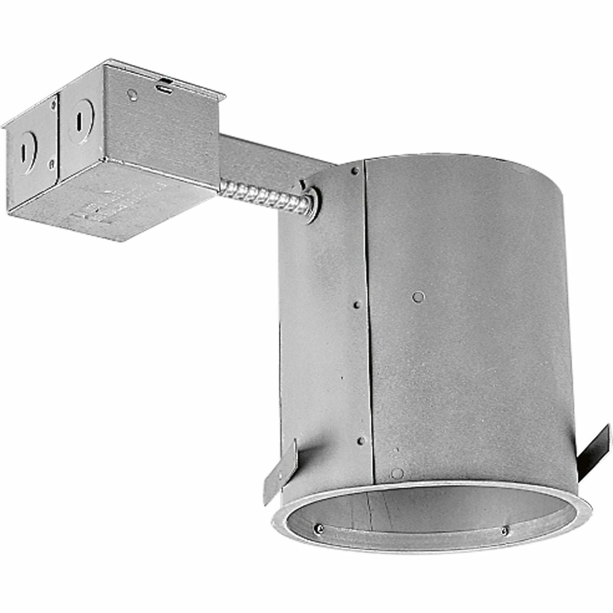 P187-TG Commodity Utilitarian Remodeler Housing, Incandescent Lamp, IC/Non-IC Insulation, 120 V AC, 6-5/8 in Ceiling Opening, Galvanized Steel Housing