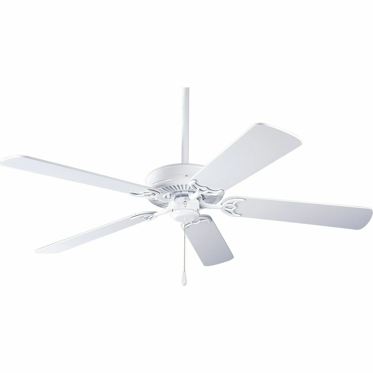 P2501-30W Pre-Wired Transitional Ceiling Fan With (5) White Blades, 12 deg Blade Pitch, Steel Housing, Fiberboard/MDF Blade, 4406 cfm Flow Rate