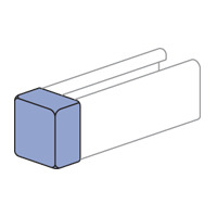 P2860-33-VY End Cap, For Use With P3300 Channel, Plastic
