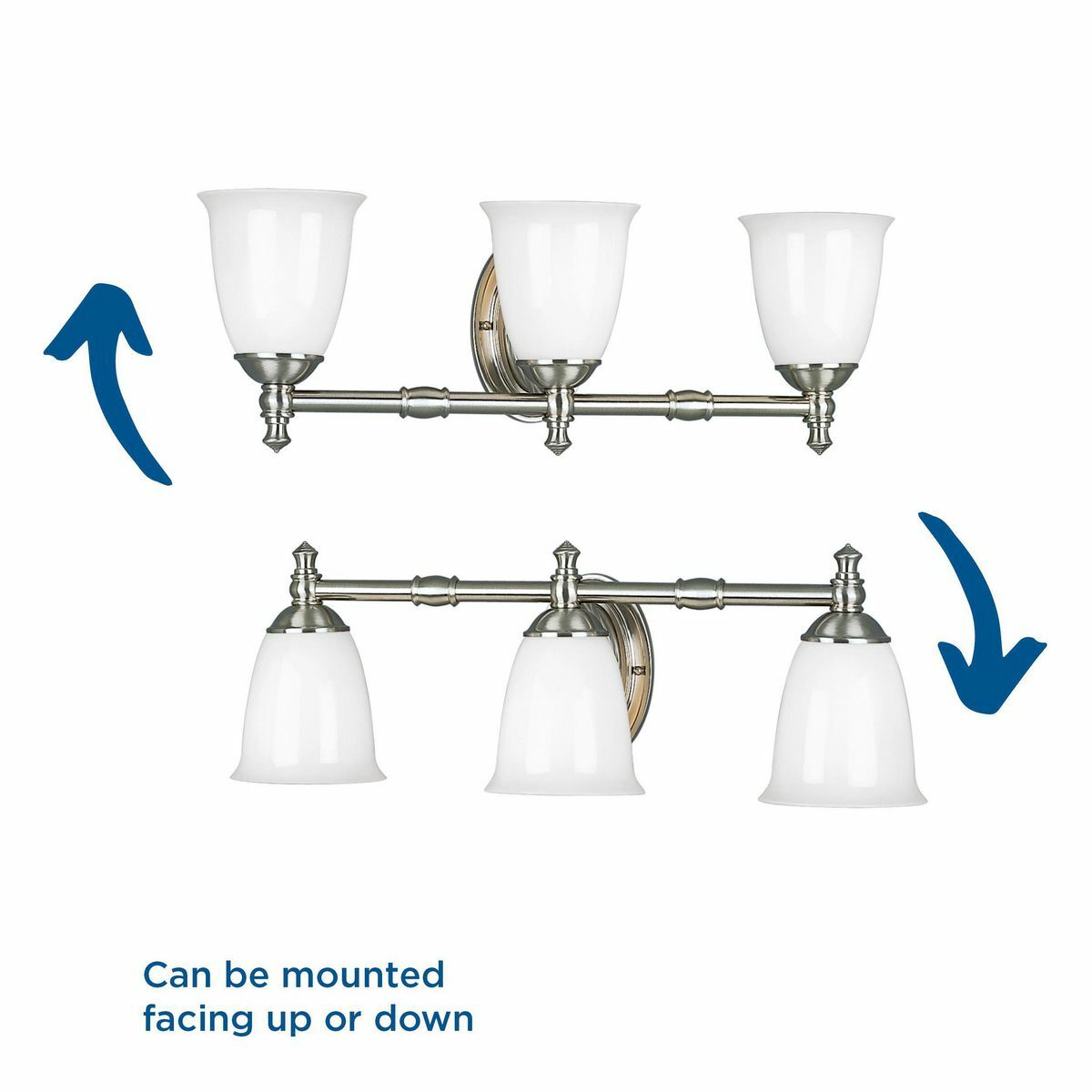 P3029-09 Victorian New Traditional Delta Bath and Vanity Fixture, (3) A19 Lamp, 120 V AC, Nickel Plated Housing