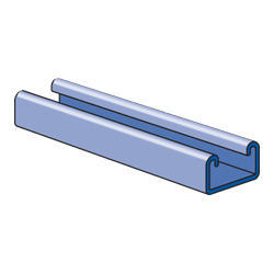 P3300-10PL Channel, 10 ft L 1-5/8 in W 12 ga THK, Steel, Plain, Domestic