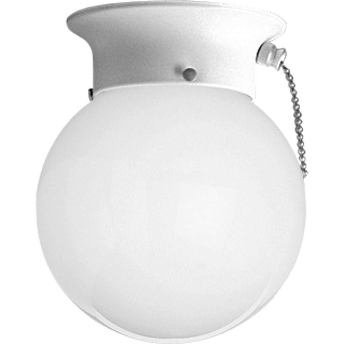 P3605-30SW Flush Mount Lighting, (1) A19 Lamp, 120 V AC, Painted Housing