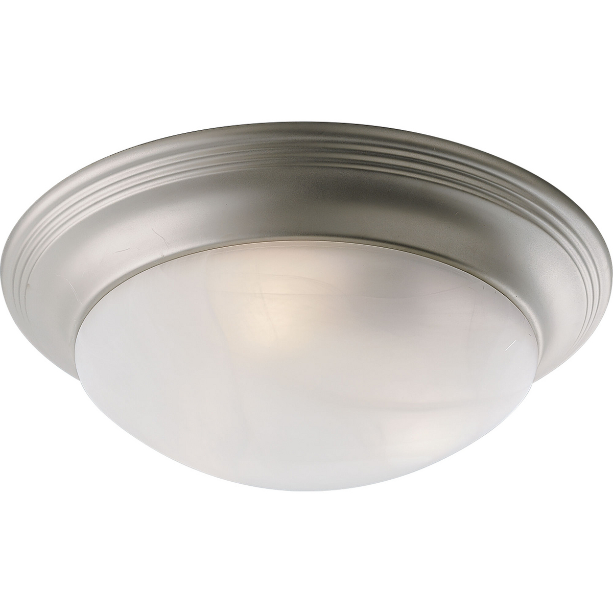 P3697-09 Close-to-Ceiling Fixture, (3) A19 Lamp, 120 V AC, Brushed Nickel Plated Housing