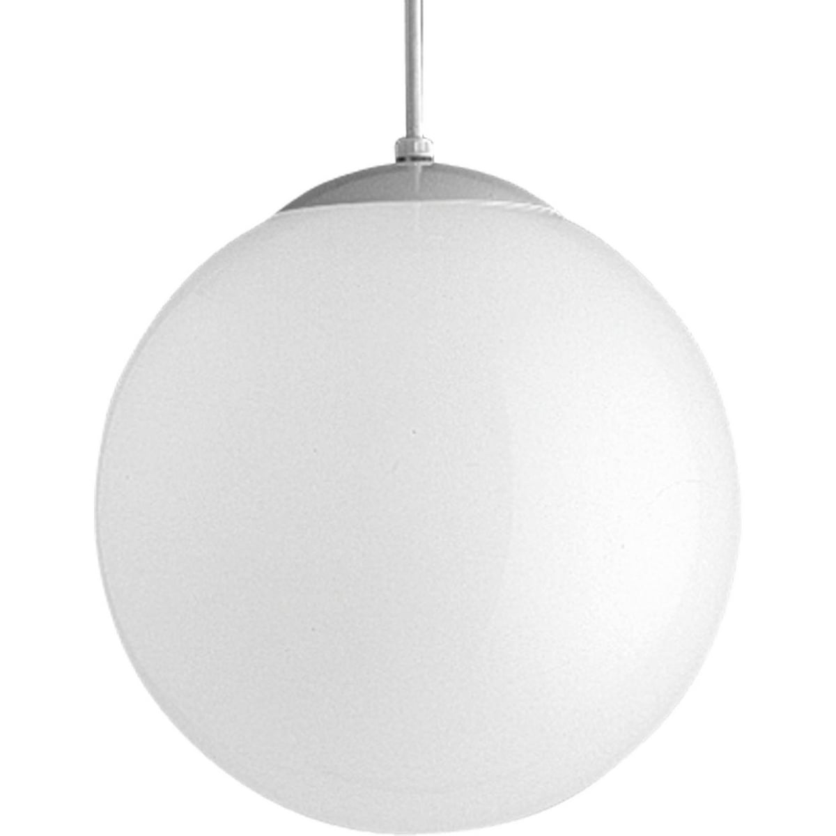 P4403-29 Opal Globes Pendant Light, (1) A19 Lamp, 120 V AC, Satin White Housing