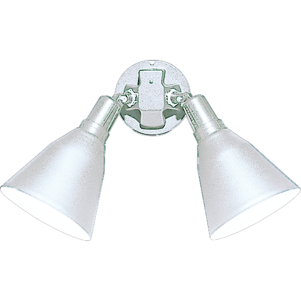 P5203-30 2-Head Landscape Utilitarian Commodity Floodlight Fixture, (2) Halogen Lamp, 120 V AC, White Housing