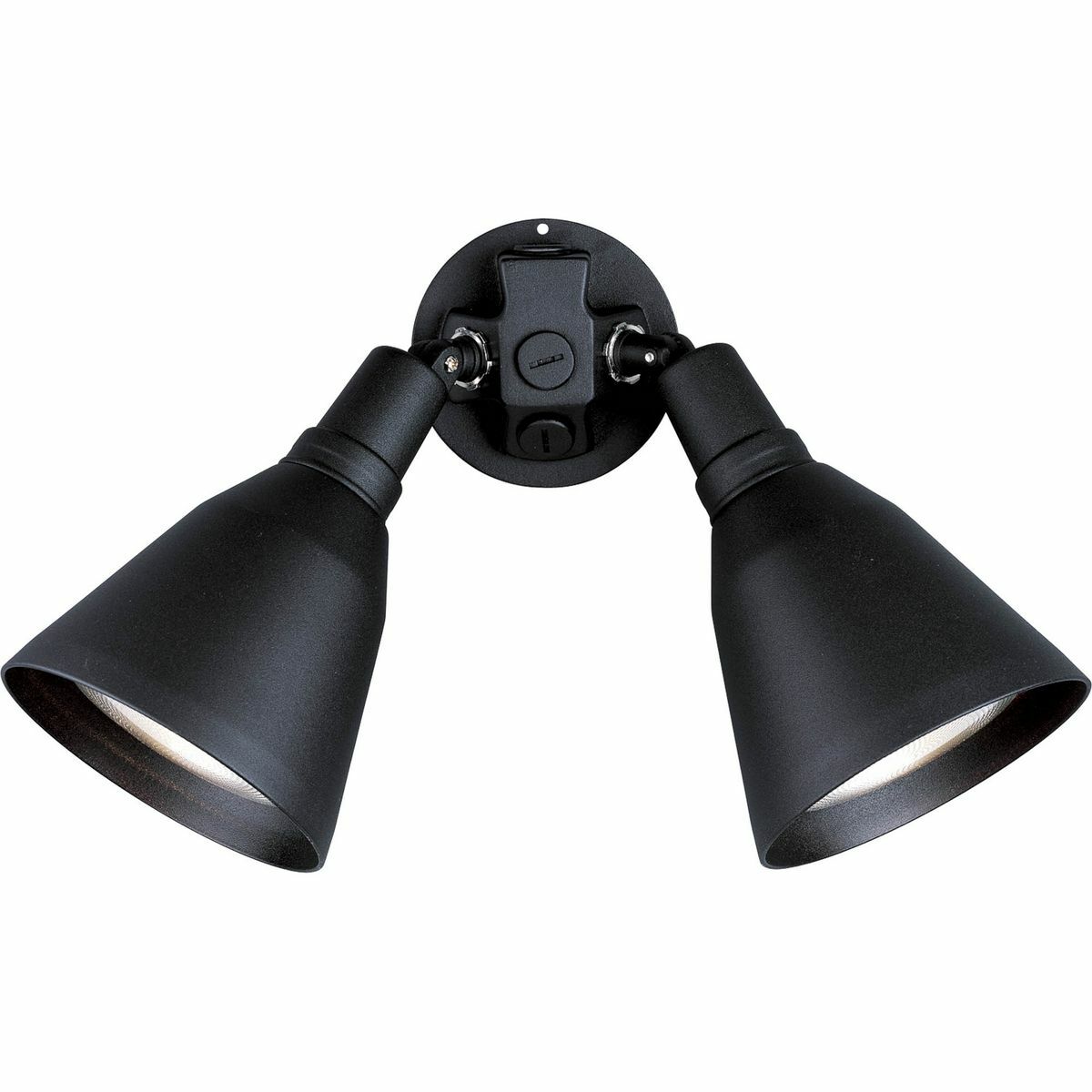 P5203-31 2-Head Adjustable Utilitarian/Commodity Floodlight, (2) Lamps PAR38 Lamp, 120 V AC, Black Painted Housing
